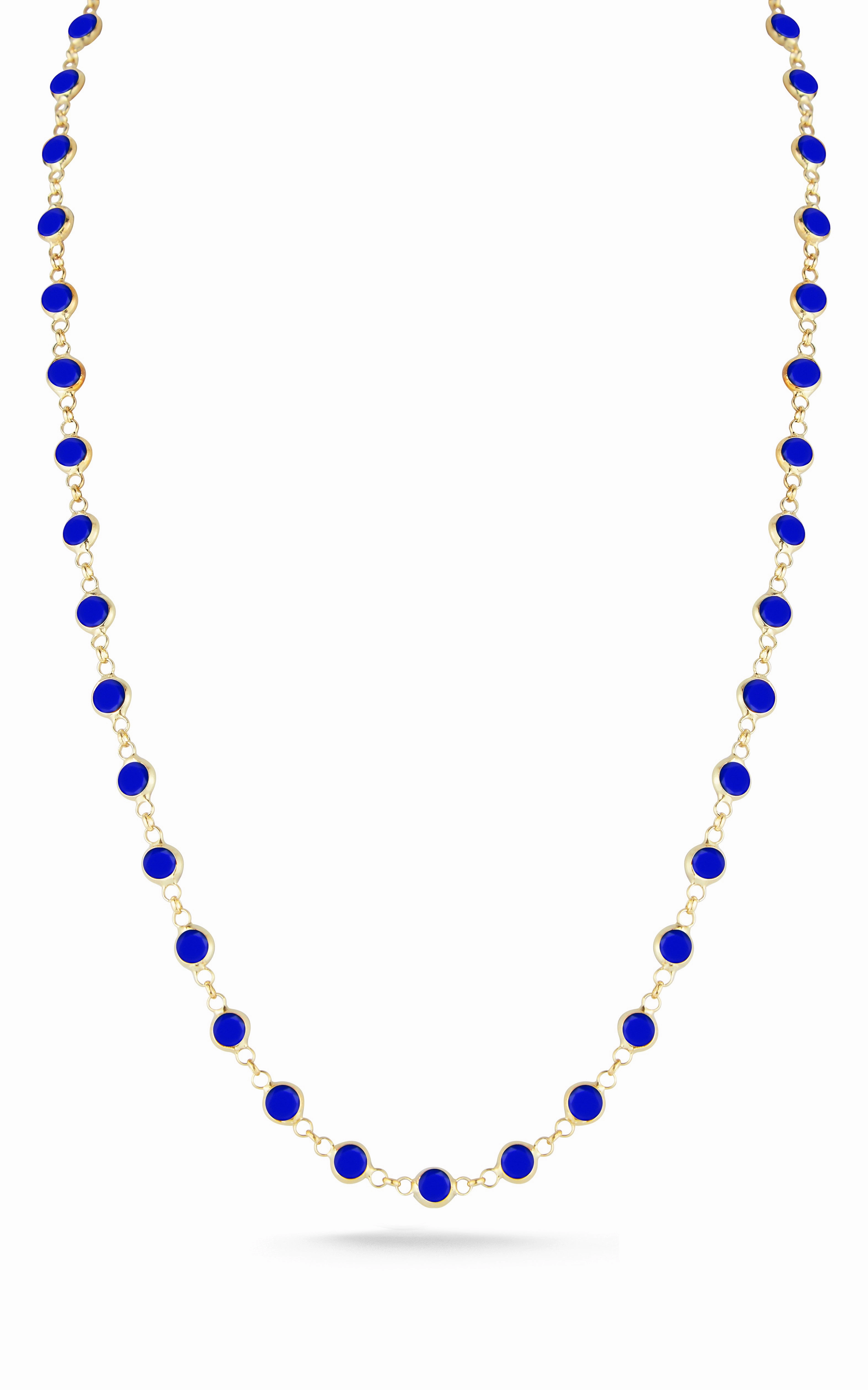 Continuous Bezel Necklace Stunning Ornament Graceful Look