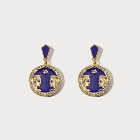 Gemini Enamel Earrings Bold Glance