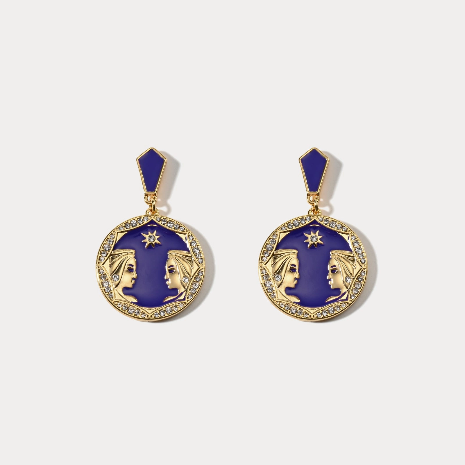 Gemini Enamel Earrings Bold Glance