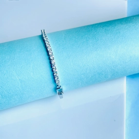 Timeless Shine Pieces Solitaire tennis bracelet
