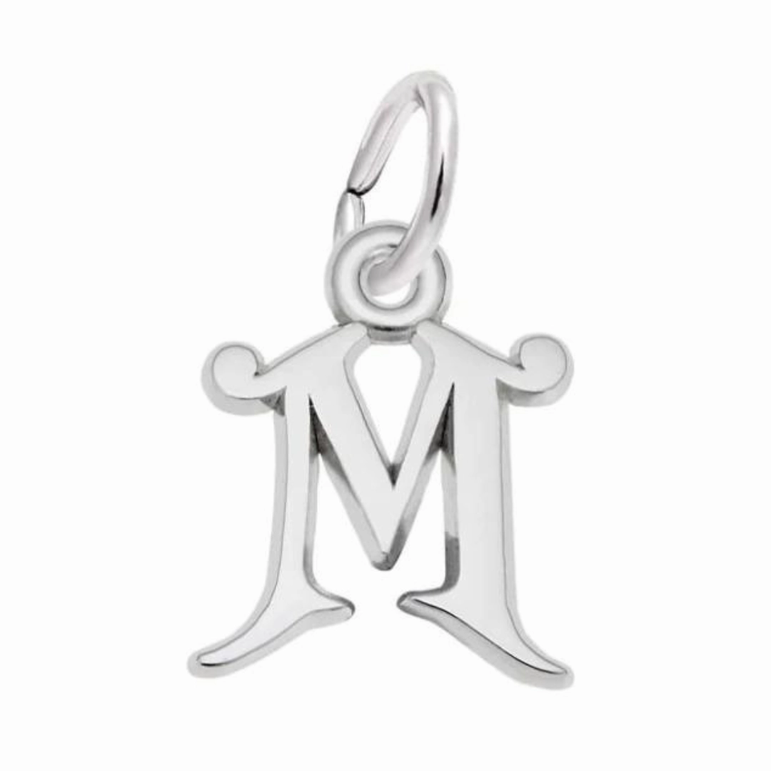 Cocktail Hour Curly Initial M Accent Charm