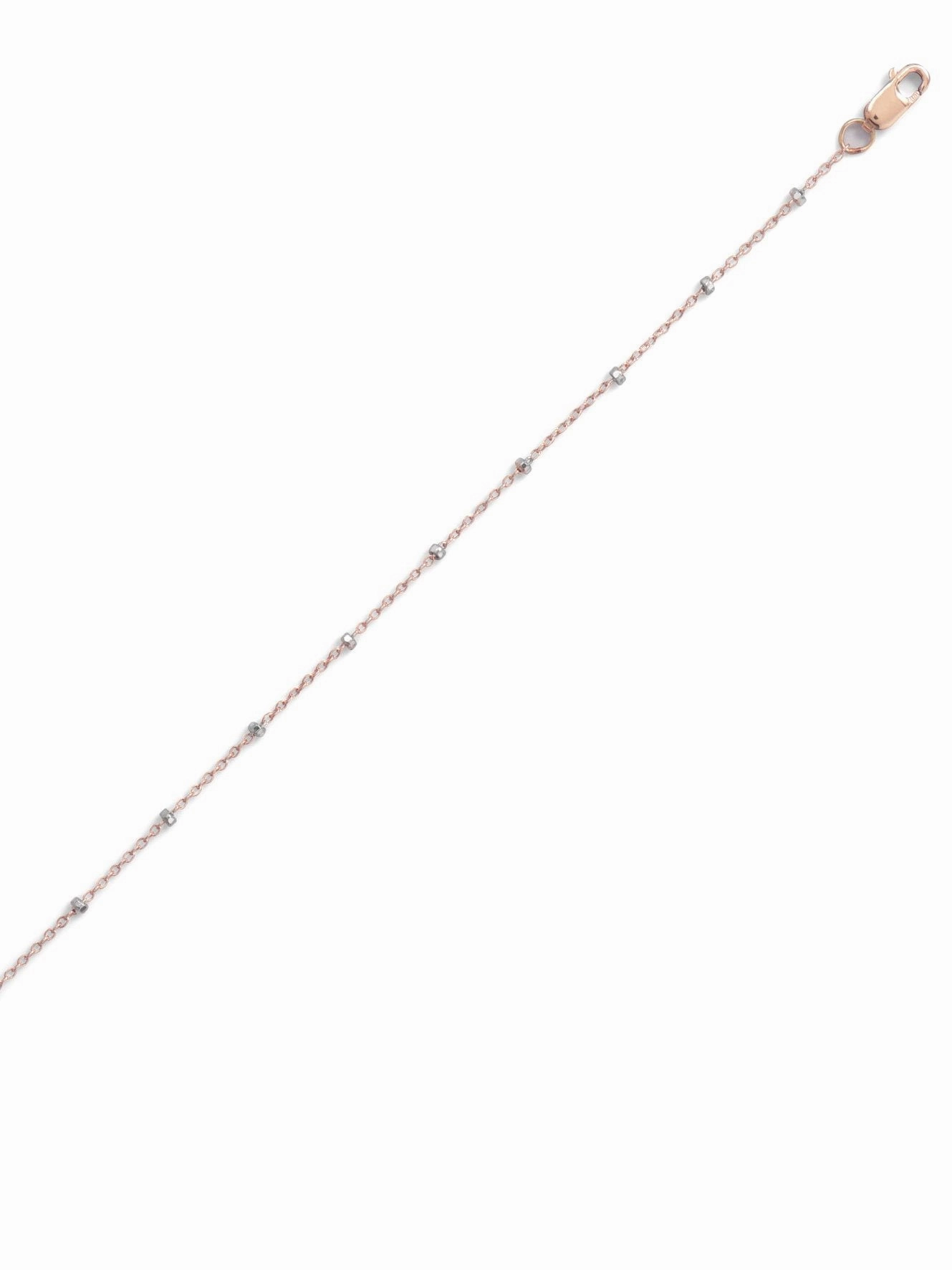 Custom Feel Satellite Chain Necklace 14k Rose Gold-filled and Sterling Silver Two Tone