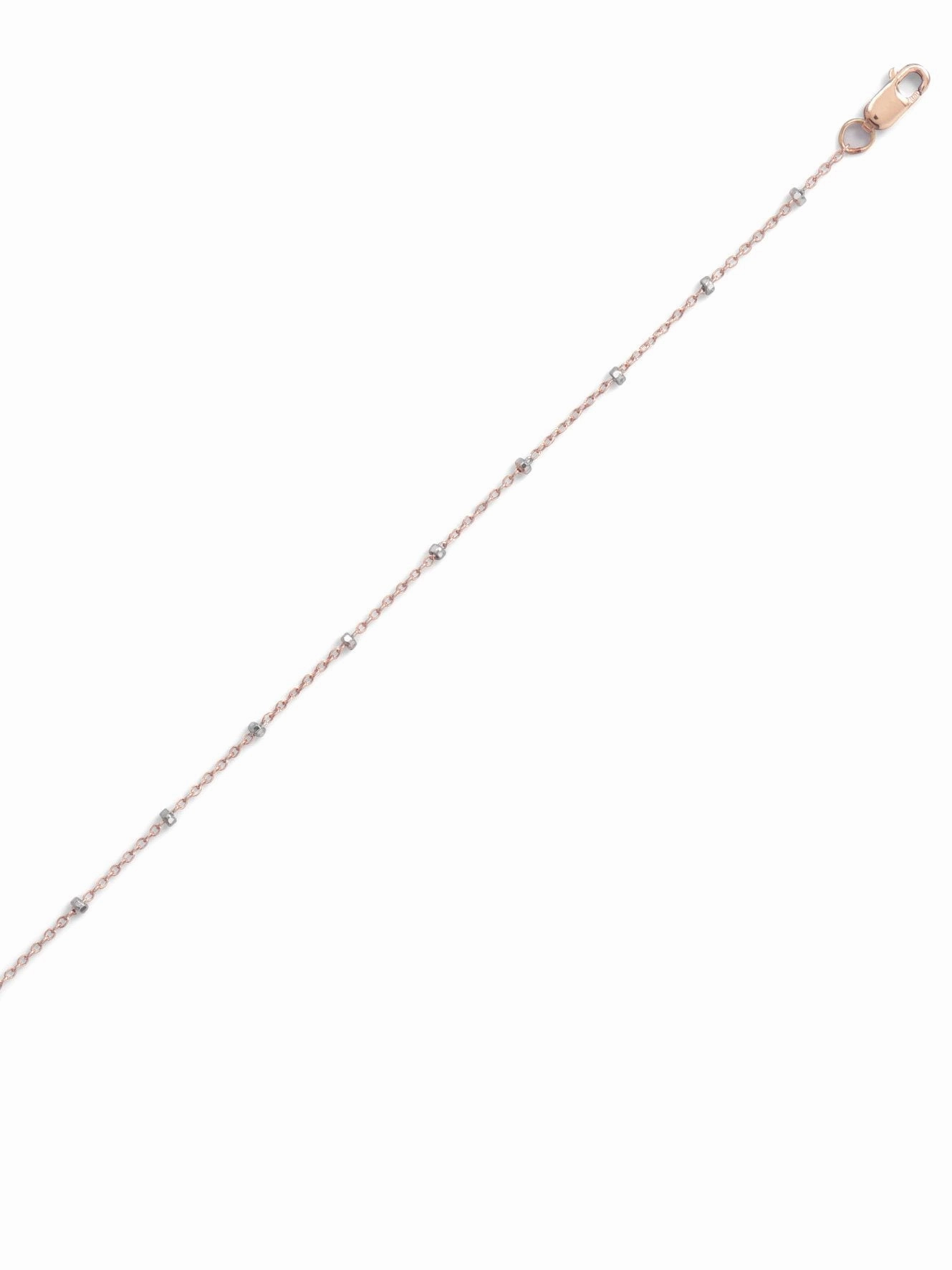 Easy Style Sophisticated Shape Satellite Chain Necklace 14k Rose Gold-filled and Sterling Silver Two Tone