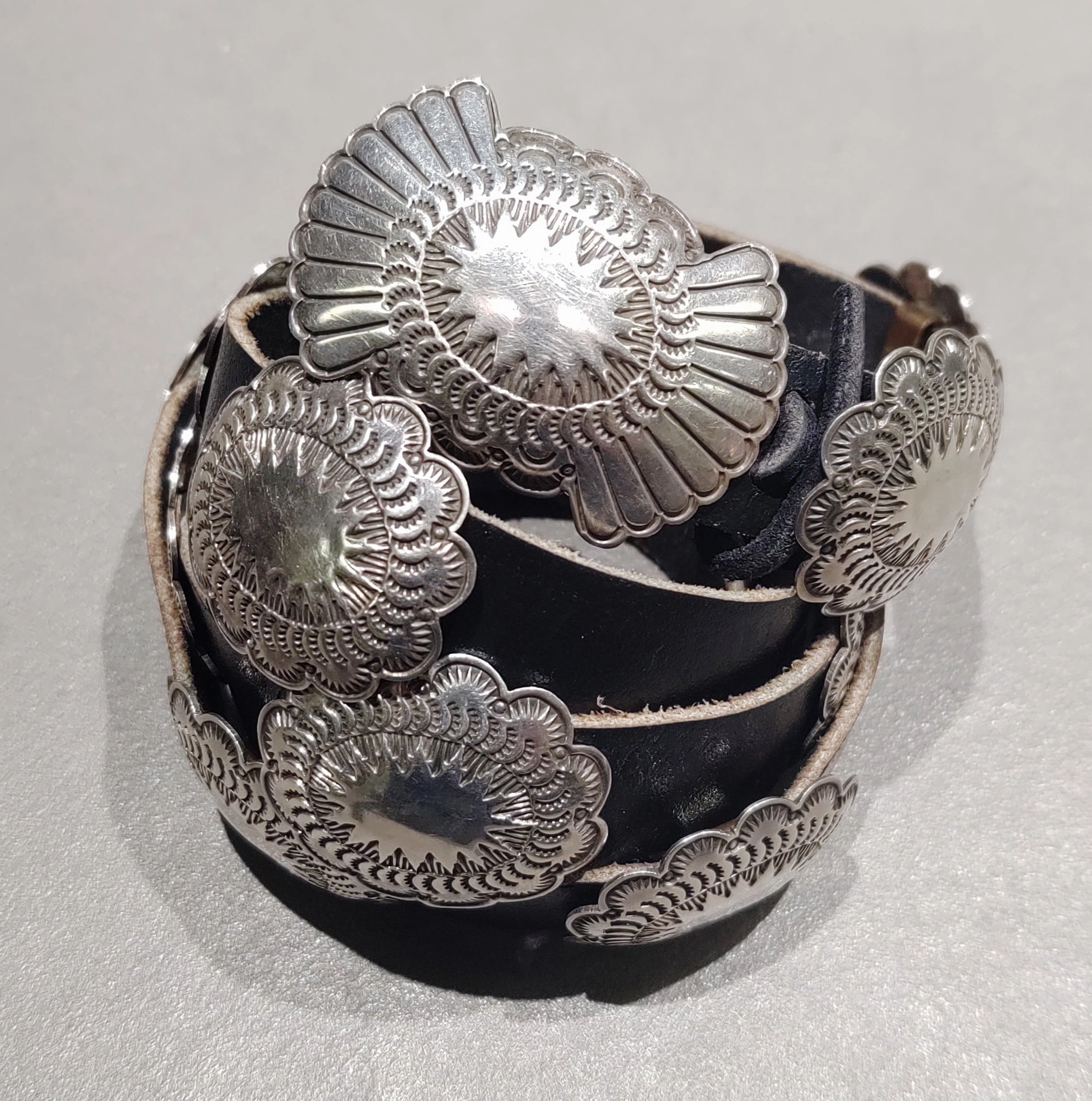 Luxury Touch Sterling Silver Concho Belt - Handmade Native American