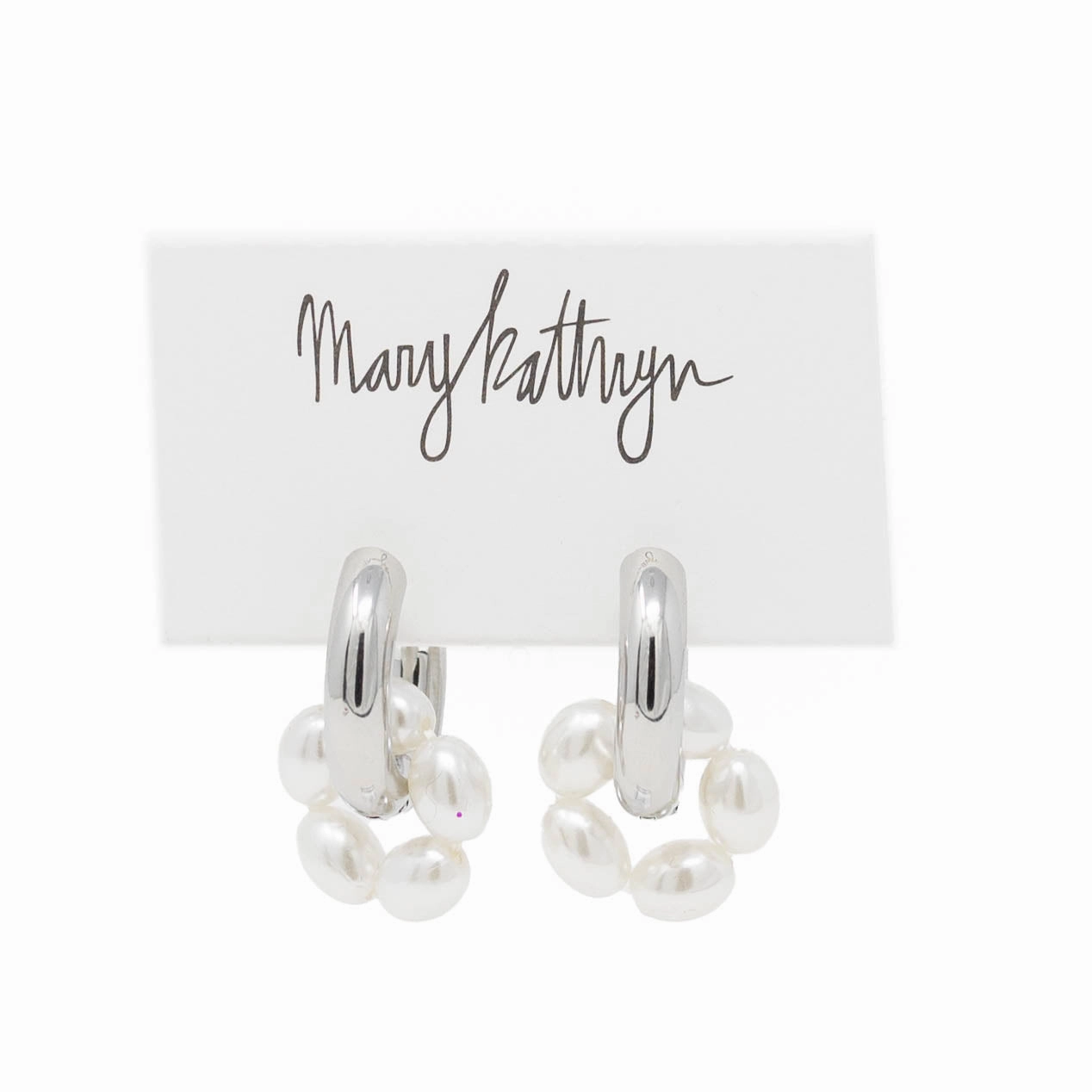 Malena Pearl Hoops Polished Aesthetic Adorable Jewelry