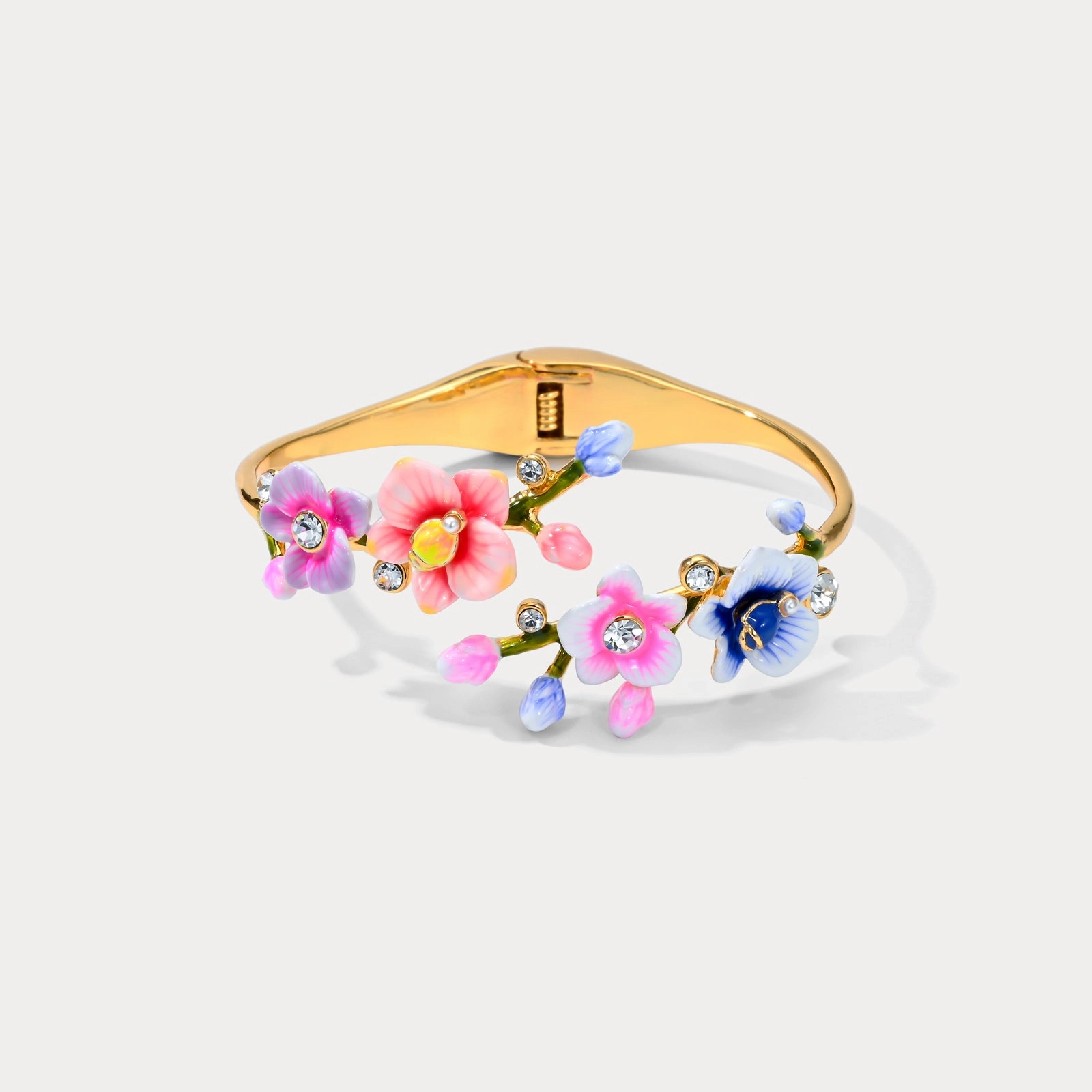 Enamel Orchid Bangle Serendipitous Amalgamations Whole Fusions