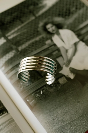 Wide-Ranging Options Ridged Cuff Bracelet ?C Silver