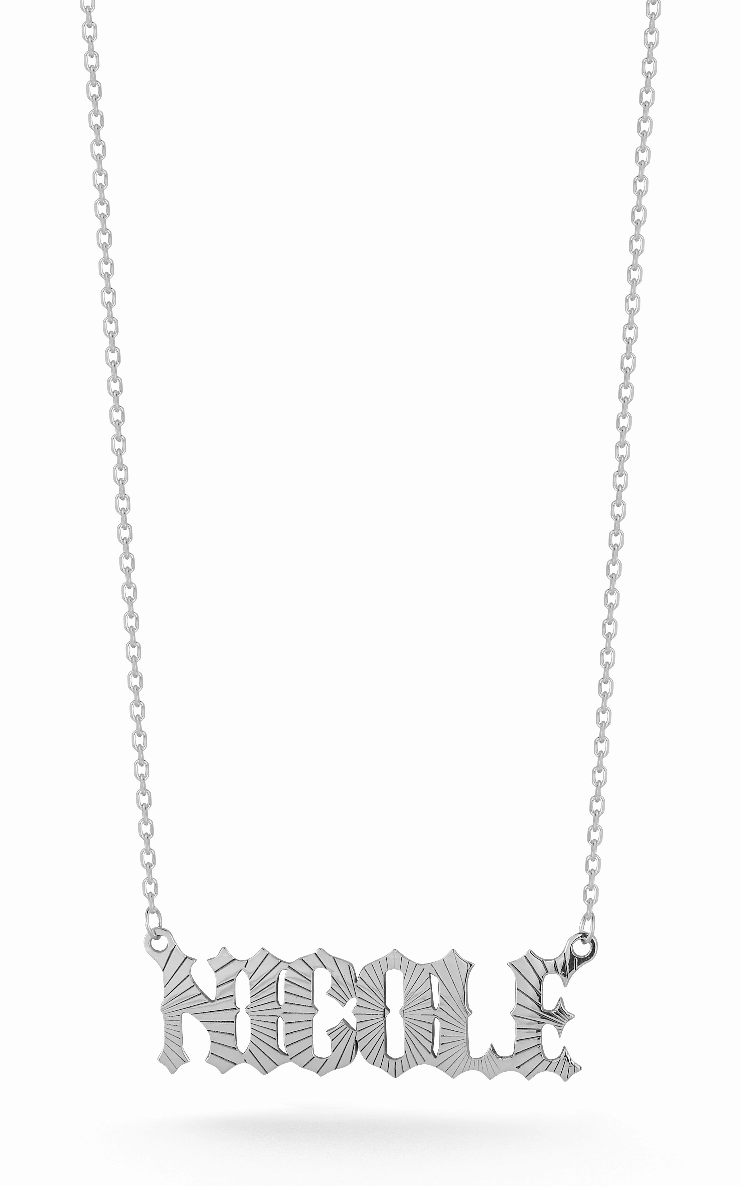 Mother Mood Diamond Cut Nameplate Necklace