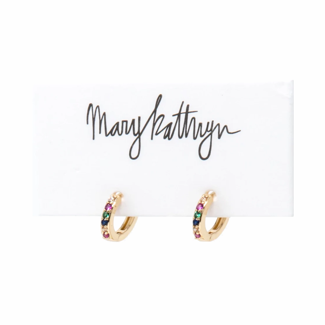 Rainbow CZ Huggies Radiant Decor Stylish Accessory