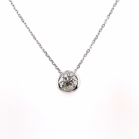 Splendid Adornment Bremer Jewelry 18K White Gold Round Shape Diamond Necklace (.51ctw)