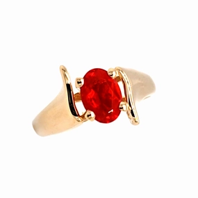 Spessartite Garnet Ring Fashionable Option Avant-Garde Trinket