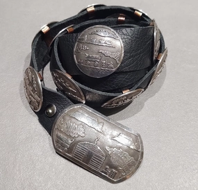 Everyday Wear Creative Light Sterling Silver Navajo Storyteller Concho Belt - Handmade Native American