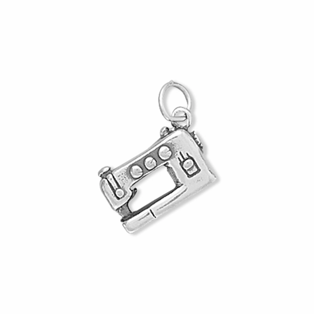 Sewing Machine Charm 3-D Sterling Silver Perfect Match Custom Jewelry Design