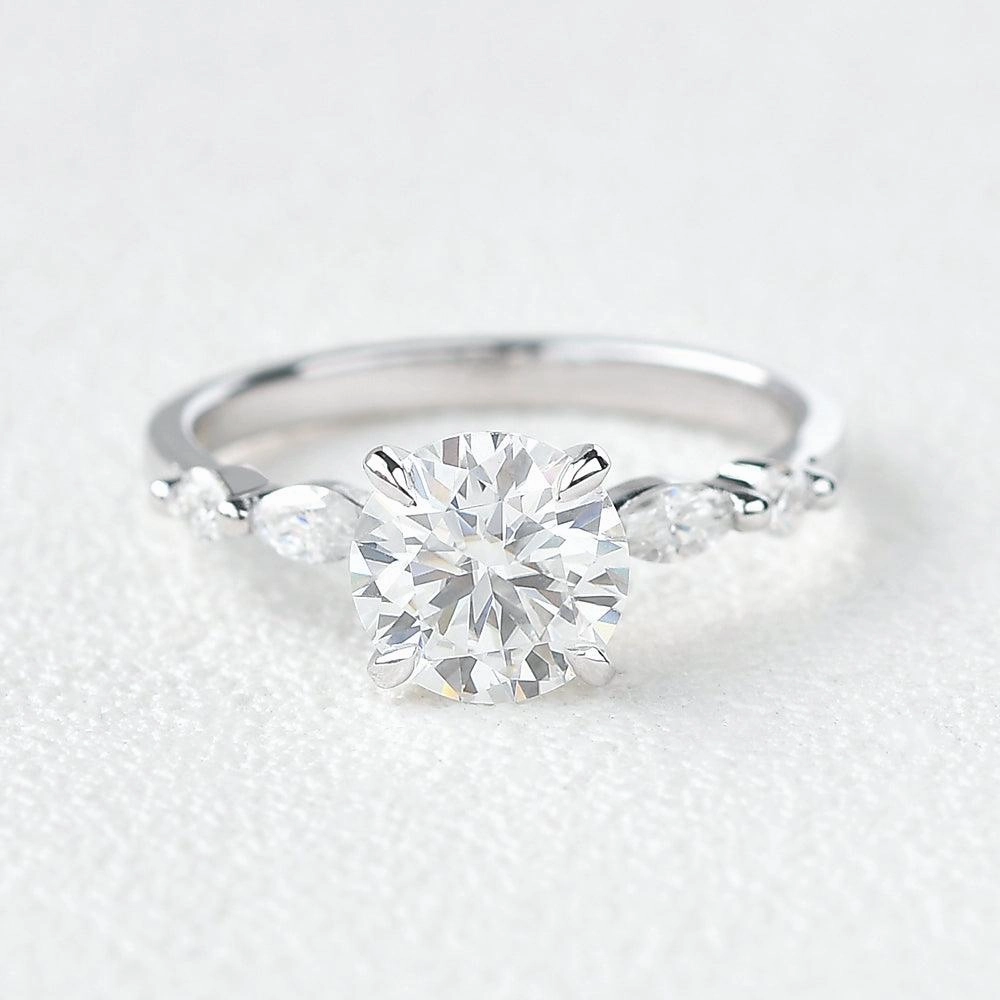 Romantic Occasion 1.0ct Moissanite White Gold Four Prongs Ring