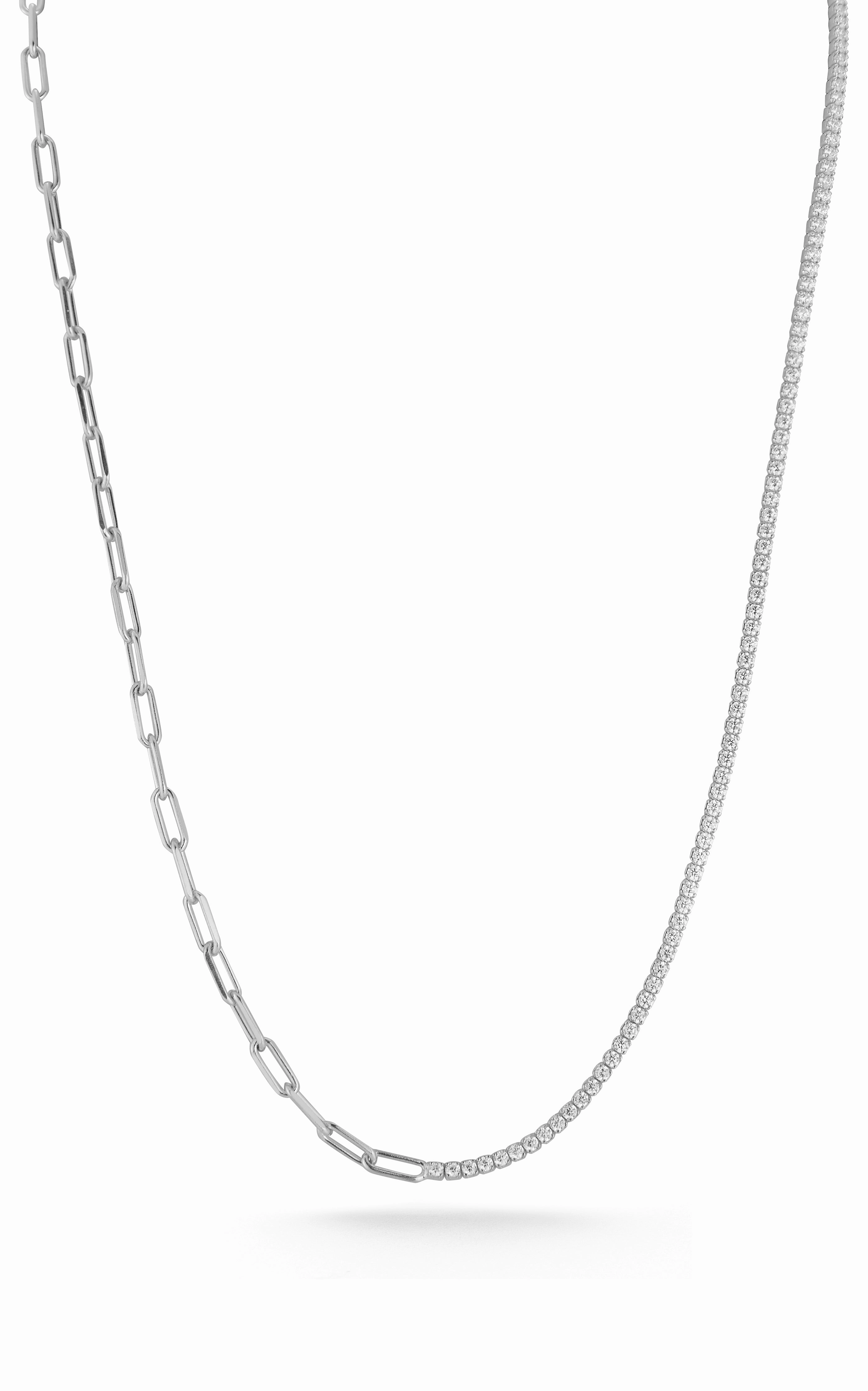 Paperclip X Tennis Choker Necklace Superb Piece