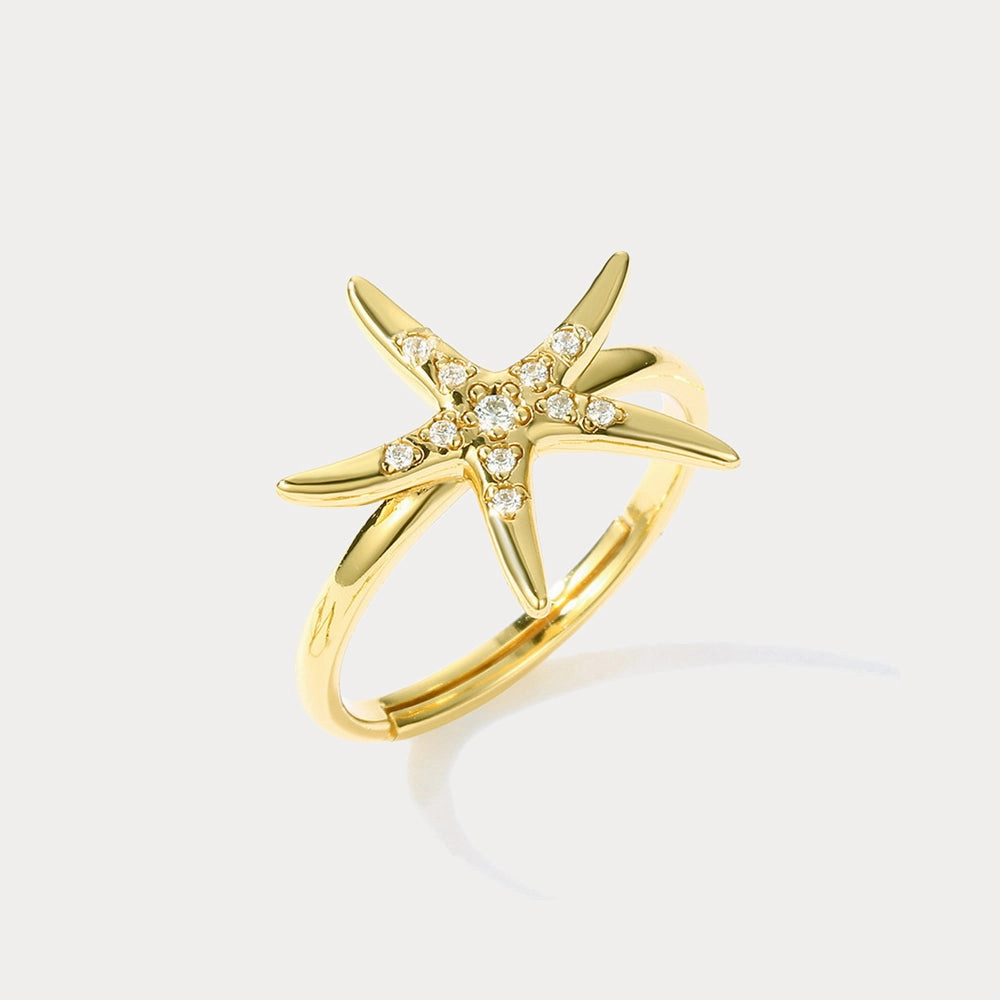 Vintage Item Balanced Detail Starfish Ring