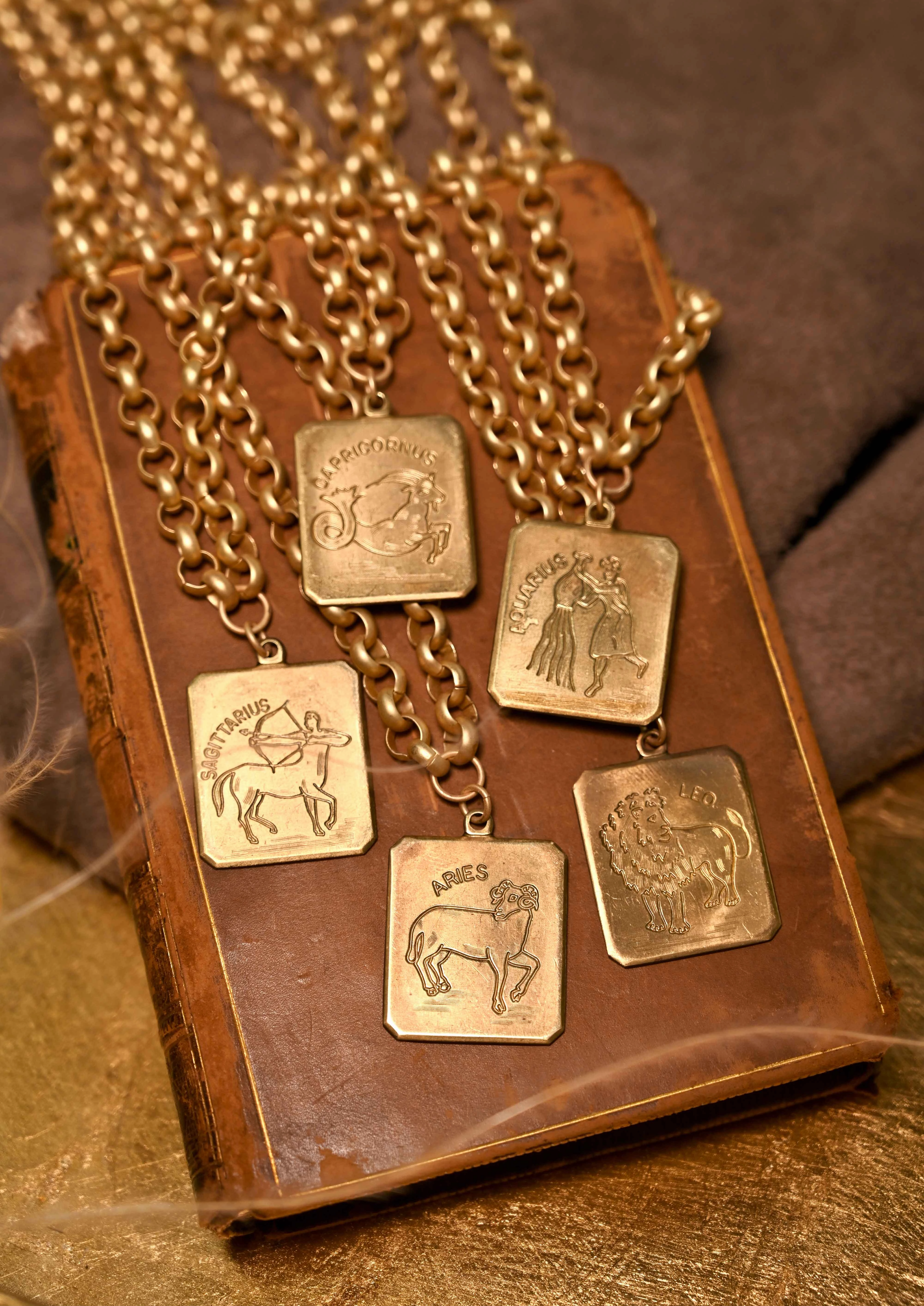 Attractive item Glamorous Mood Vintage Pendant Zodiac Necklace