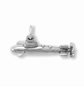 Dazzling Edge Submarine Charm Sterling Silver