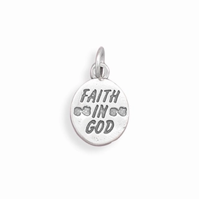 Faith in God Charm Sterling Silver Cool Chic Brunch Look