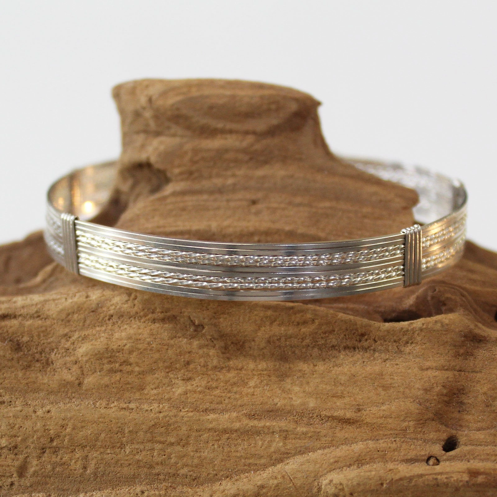 Fancy Sterling Silver 10-Strand Wire Wrapped Bracelet  SSTTSSTTSS Intentionally Picked