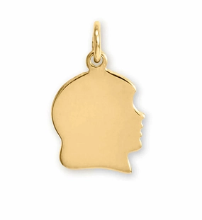 Sparkle Pop Small Girl Silhouette Pendant Charm 14k Gold-Filled, Made in the USA