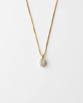 Brilliant Detail Labradorite Grand Baguette Necklace