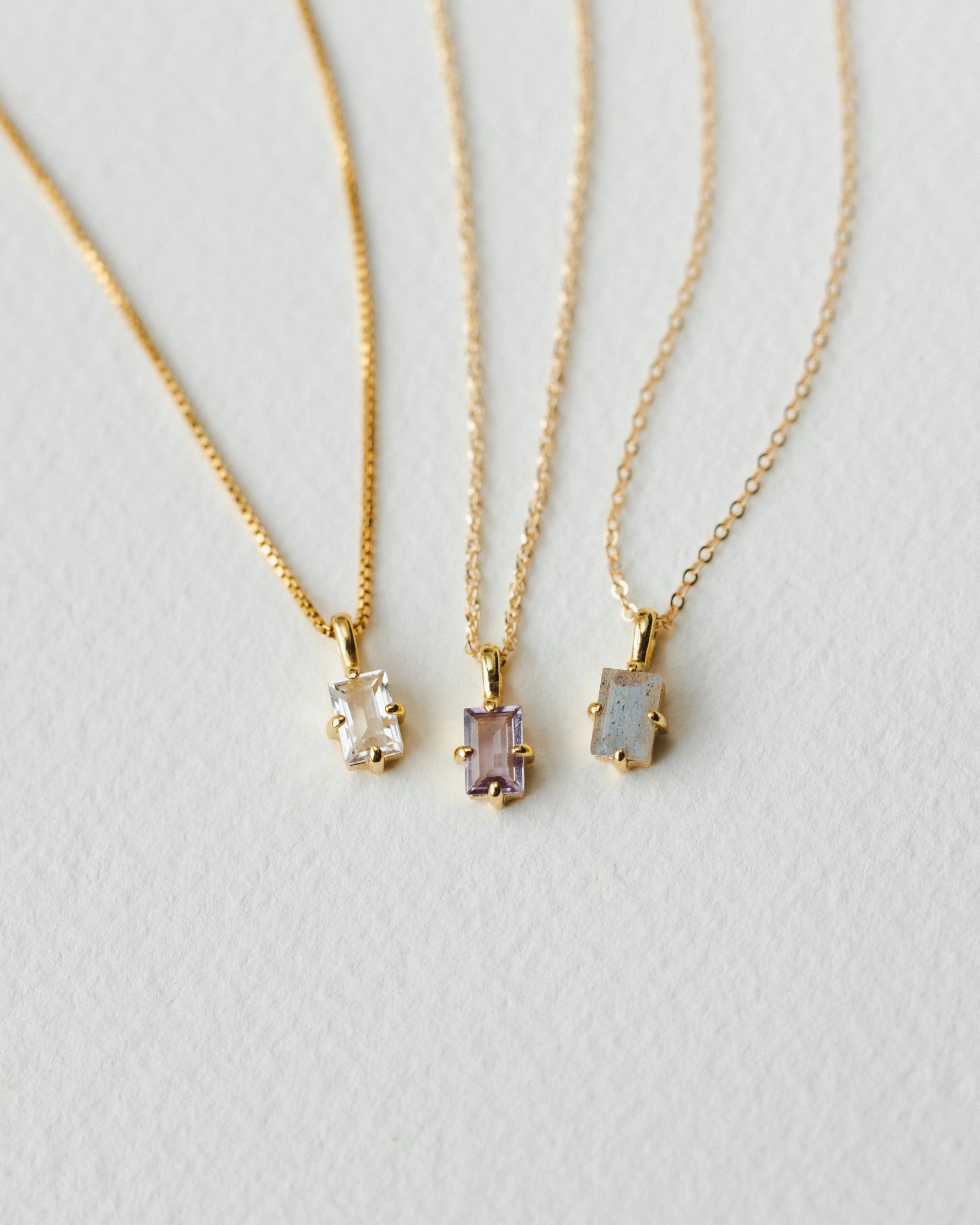 Labradorite Grand Baguette Necklace Seasonal Finish