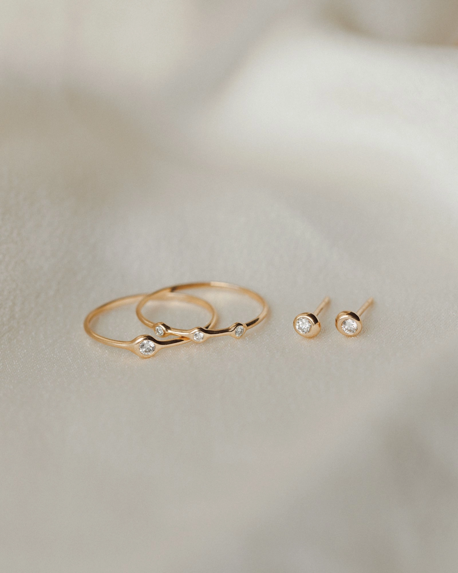 Bold Detail Gaia Diamond Trilogy Ring