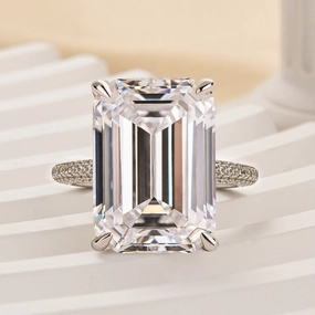 Louily Captivating Emerald Cut Engagement Ring For Women Color Pop Cultural Event