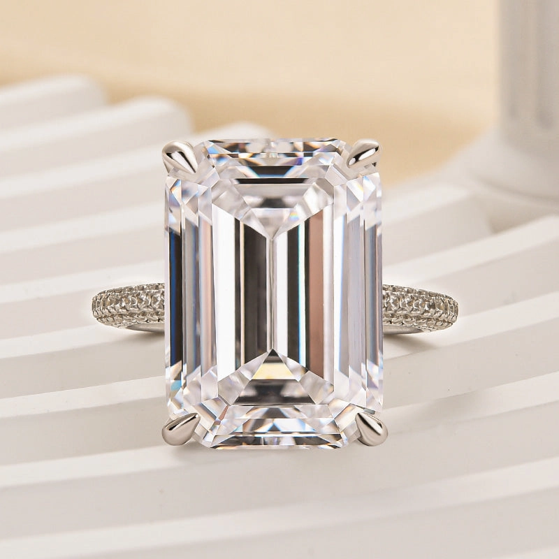 Luxury Edge Special Celebration Louily Captivating Emerald Cut Engagement Ring For Women