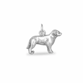 Soft Contrast Dog Breed - Labrador Standing Charm Sterling Silver