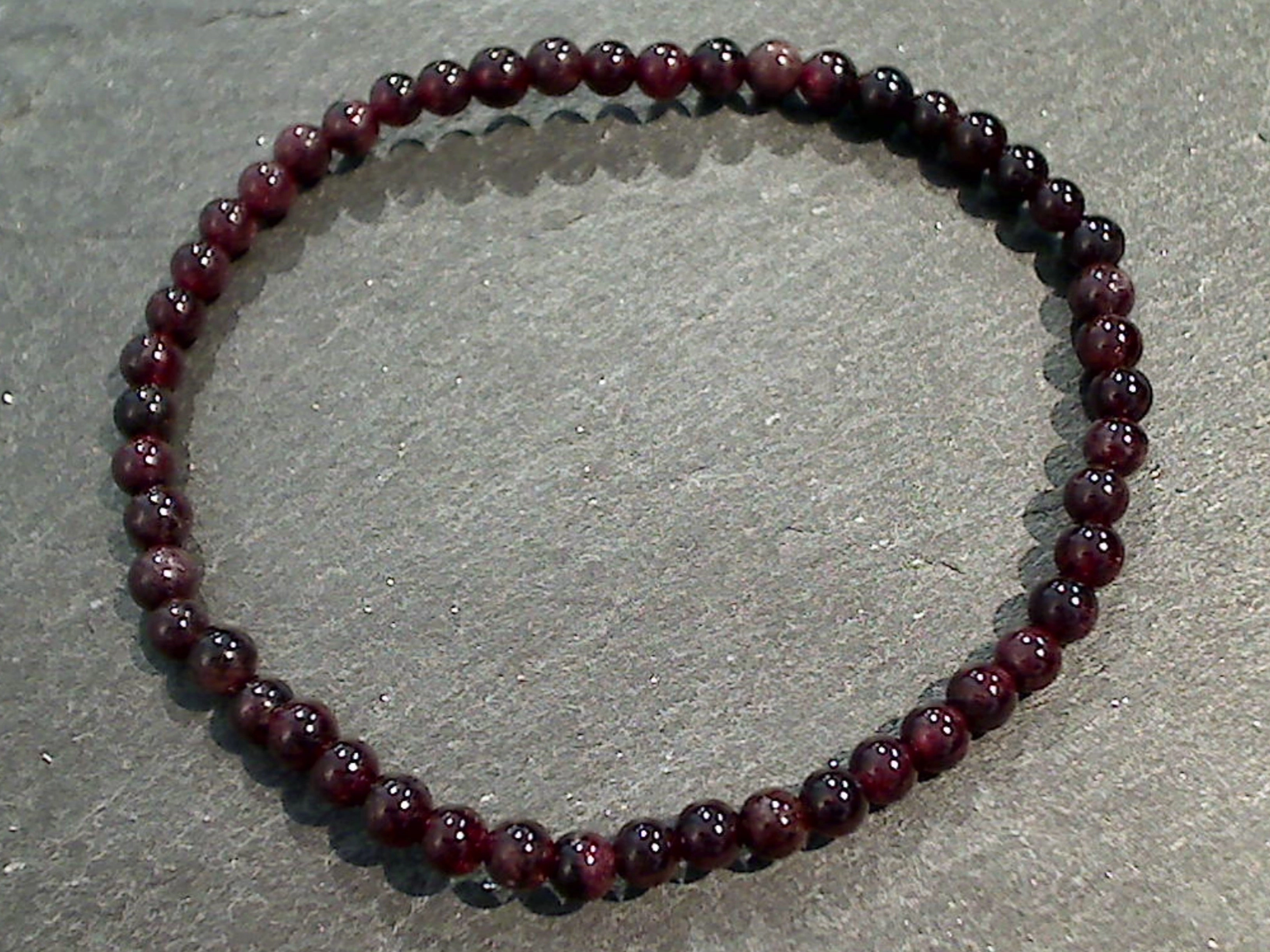 Garnet 4MM Stretch Bracelet Globetrotter??s Companion Significant Combinations