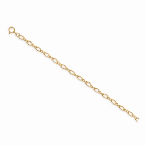 Bold Detail Figure 8 Chain Yellow Gold-filled Anklet 9-inch Adjustable Length, Made in the USA