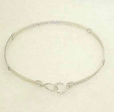 Sterling Silver 4-Strand Wire Wrapped Stackable Bracelet  STTS Collective Trend