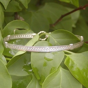 Sterling Silver 4-Strand Wire Wrapped Stackable Bracelet  STTS Optimal Pairing