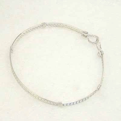 Value Purchase Sterling Silver 4-Strand Wire Wrapped Stackable Bracelet  STTS