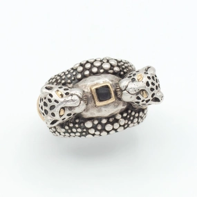 Evening Glow Layered Mood Navajo Handmade Sterling Silver Ring (Hallmark Unknown) (Size 7.5)