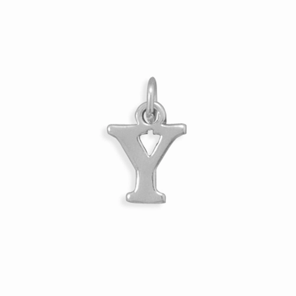 Alphabet Letter Y Charm Sterling Silver - Made in the USA Unique Features