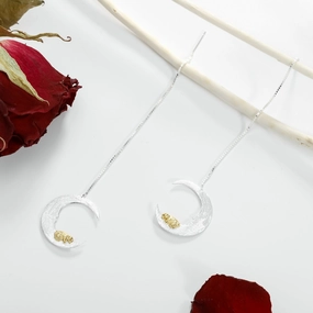 Allure Sparkle Alluring Touch Sweet Dream Little Puppy & Moon Earrings