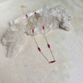 Ruby Satellite Necklace Individual Accessory Subtle Jewelry