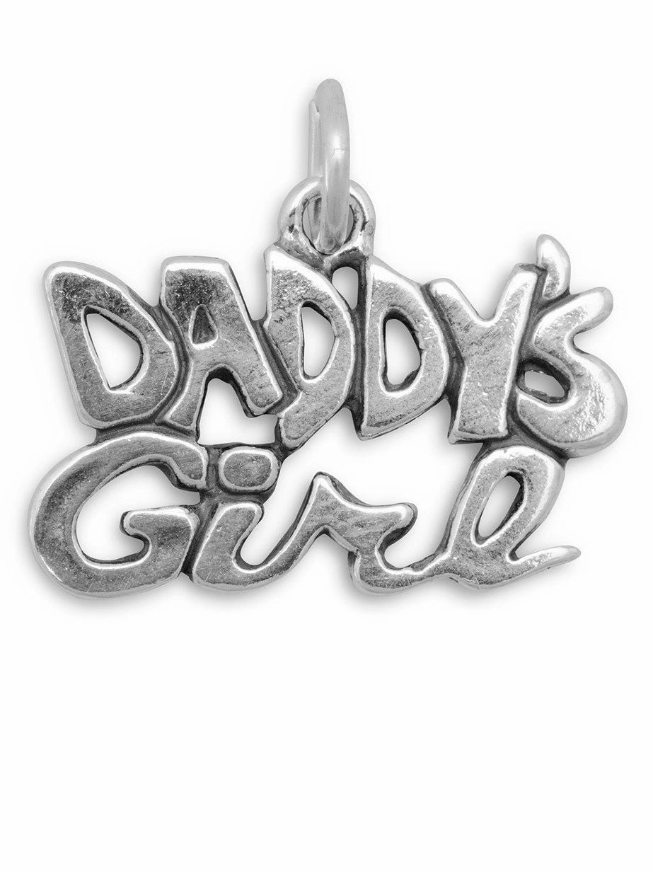 Daddy's Girl Charm Sterling Silver, Made in the USA Everyday Wear