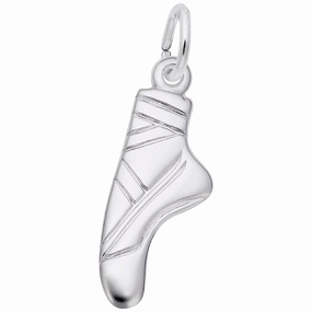 Vibrant Look Flat Ballet Pointe Shoe Charm
