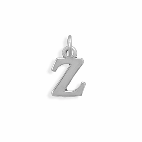 Festive Wear Stylish Vibe Alphabet Letter Z Charm Sterling Silver - Made in the USA