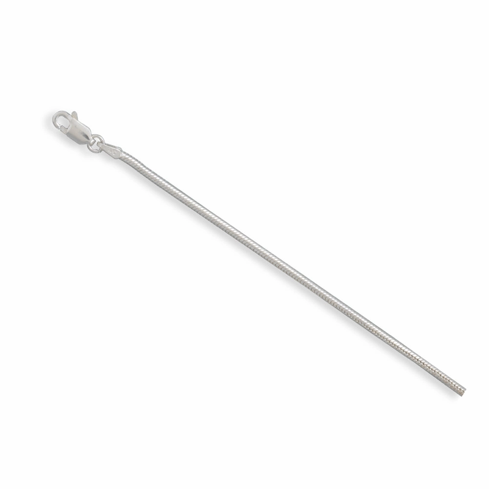 Italian Snake Chain Necklace 1.9mm Wide Sterling Silver Glow Look