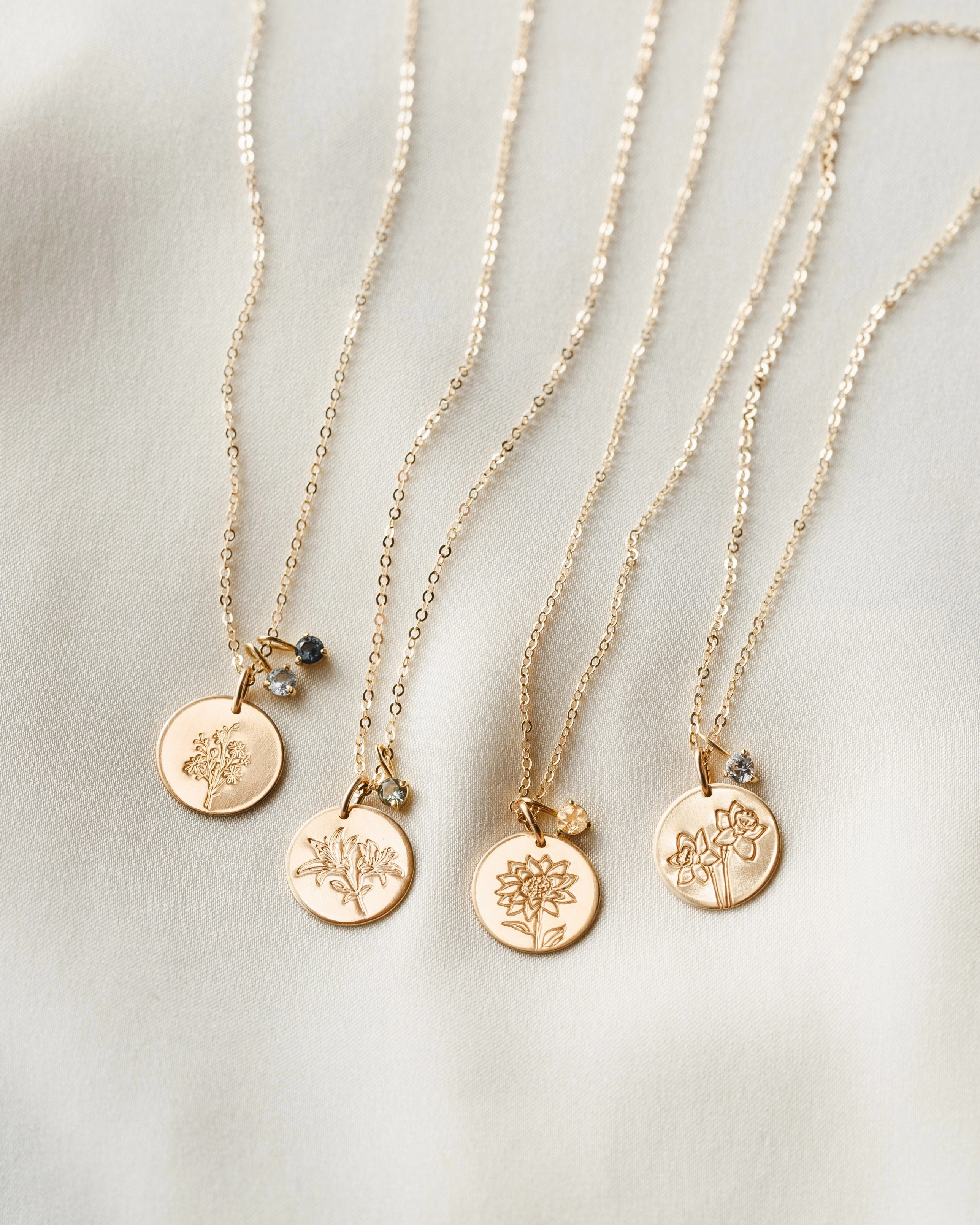 Flora Birthstone Necklace Modern Fashion All Day