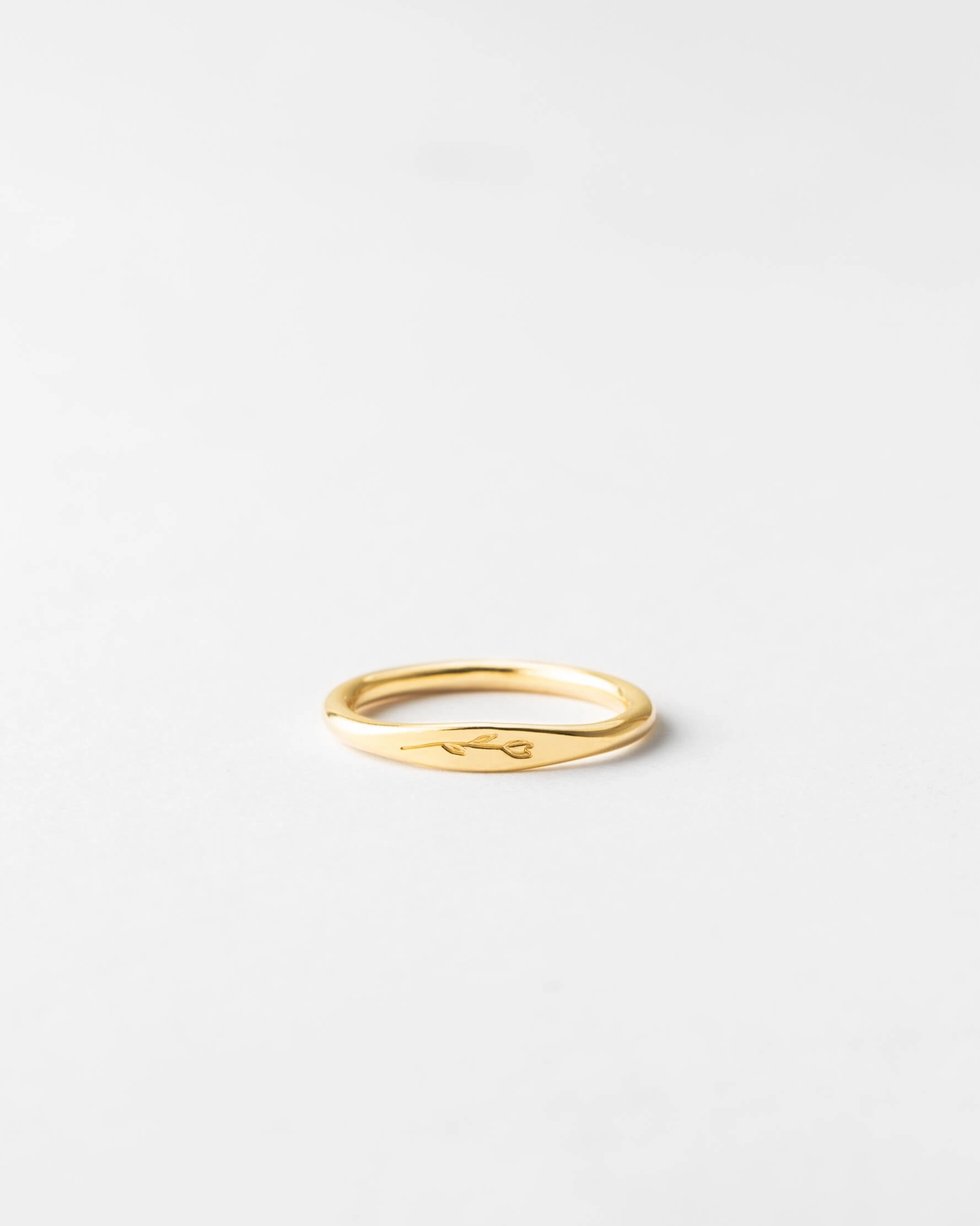 Modern Statement Floral Slim Signet