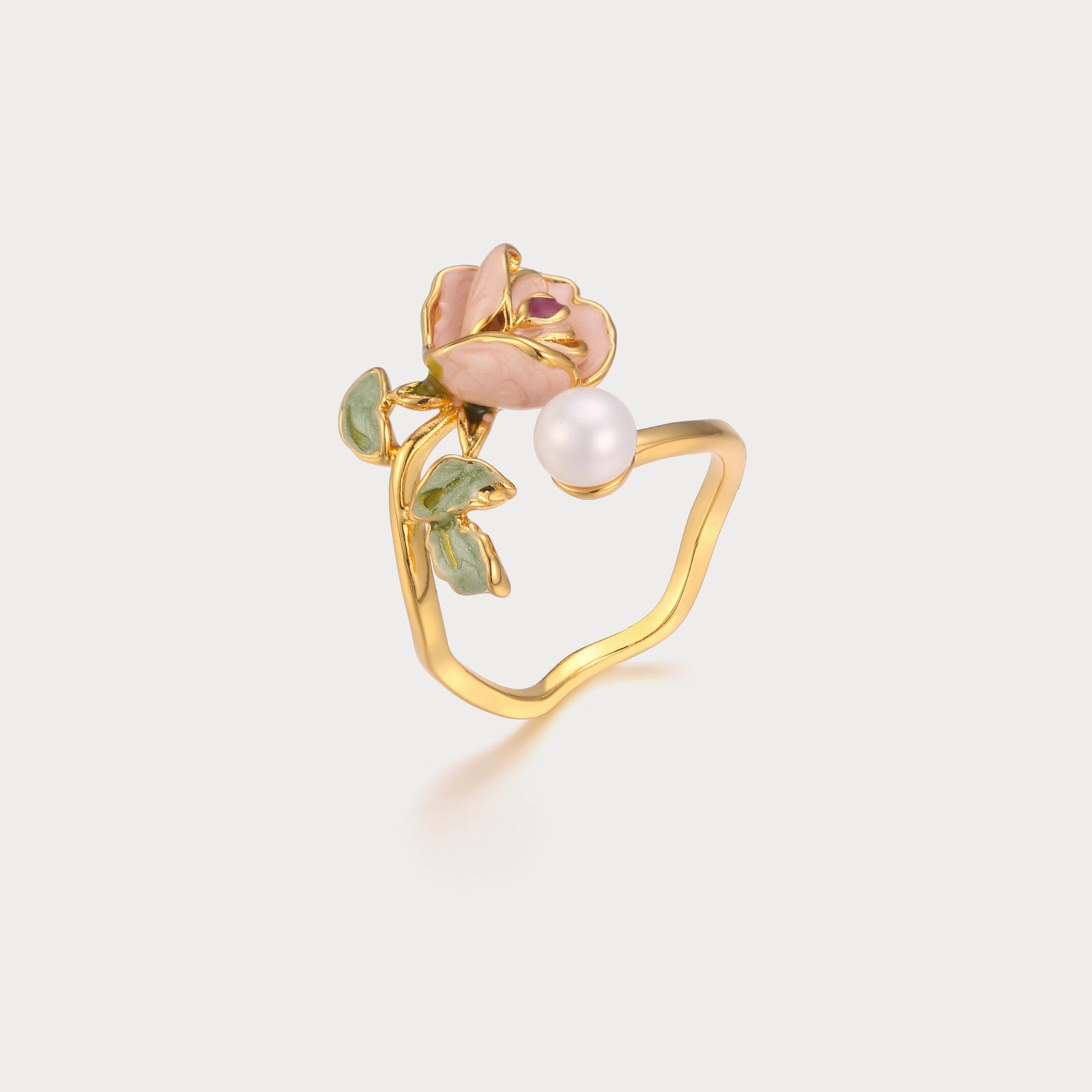 Eternal Design Showcase Jewelry Flower Enamel Ring