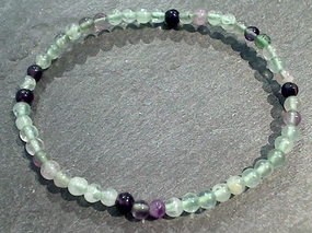 Fluorite  4MM Stretch Bracelet Respectable Pick