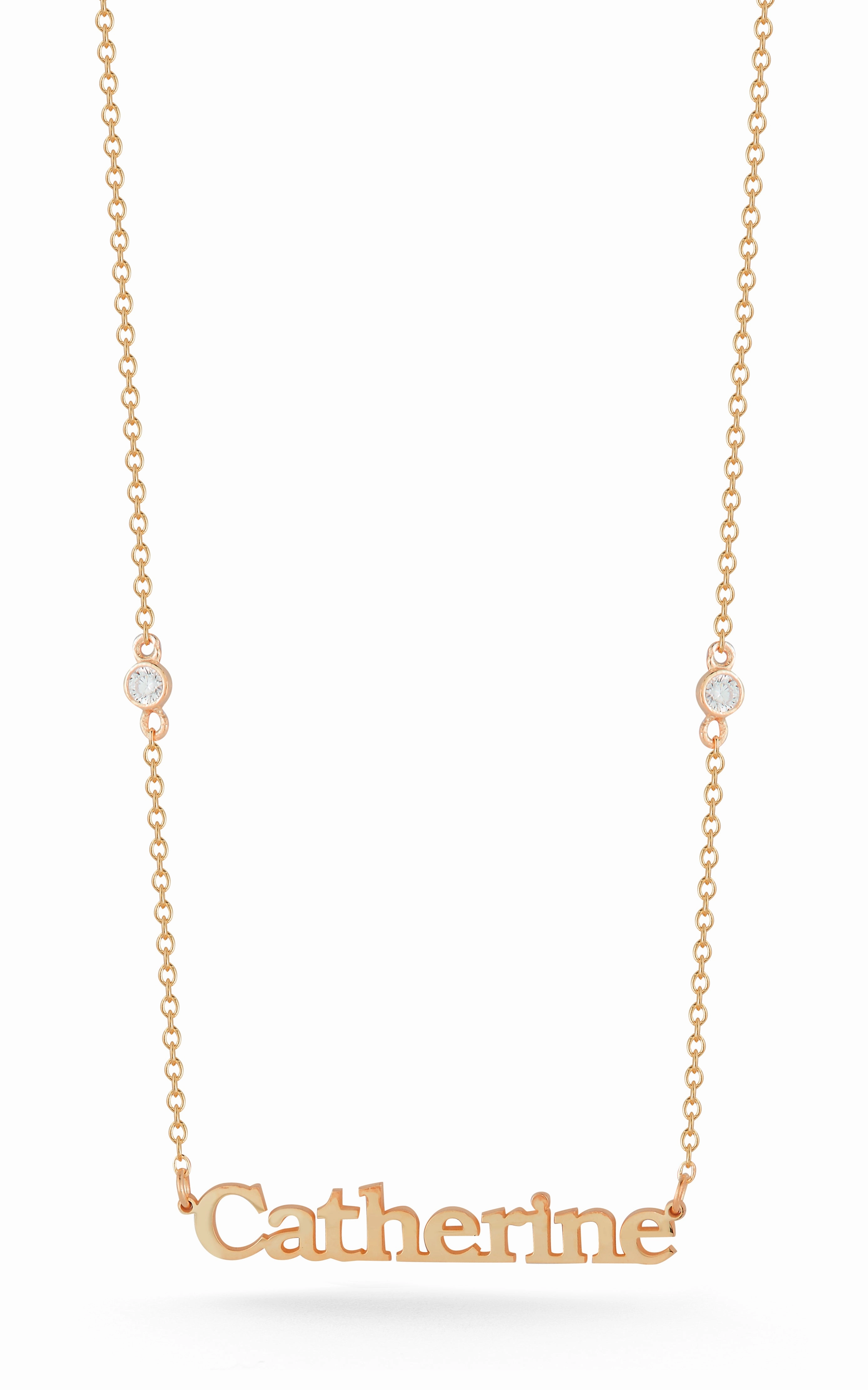 Lowercase Nameplate Necklace Durable Accessory