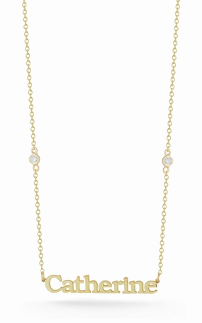 Anniversary Joy Lowercase Nameplate Necklace